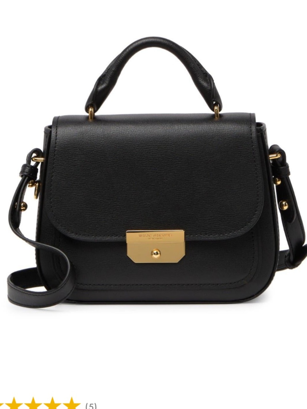 Marc Jacobs Rider Mini Top Handle Bag- Black